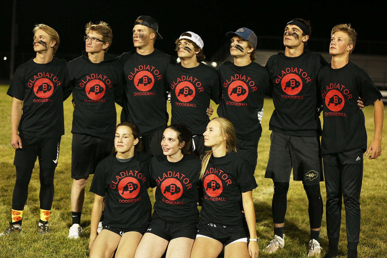 Team Black Out poses for a serious team photo